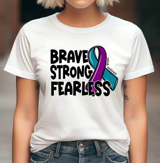 Brave Strong Fearless Gildan Sofstyle T-shirt