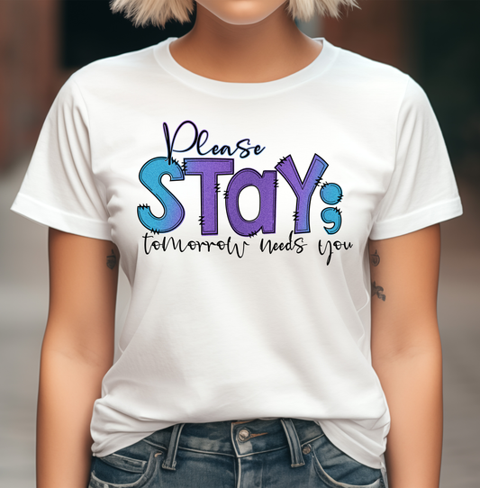 Please Stay Gildan Sofstyle T-shirt