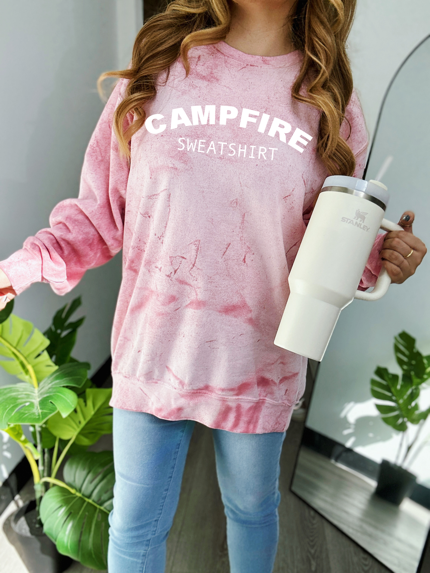 Campfire Sweatshirt PUFF Comfort Colors Colorblast Sweatshirt