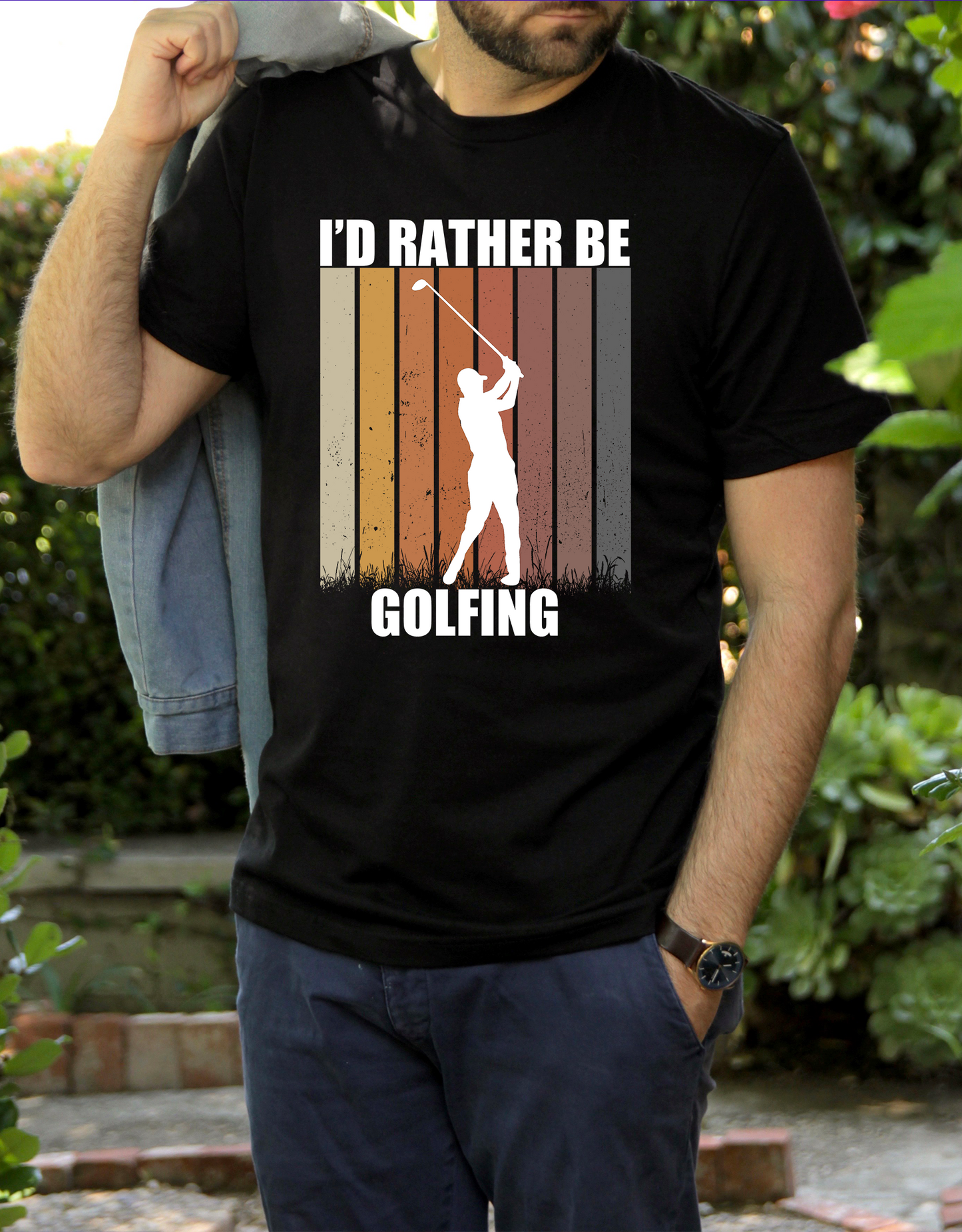 Id Rather Be Golfing Bella Canvas T-Shirt
