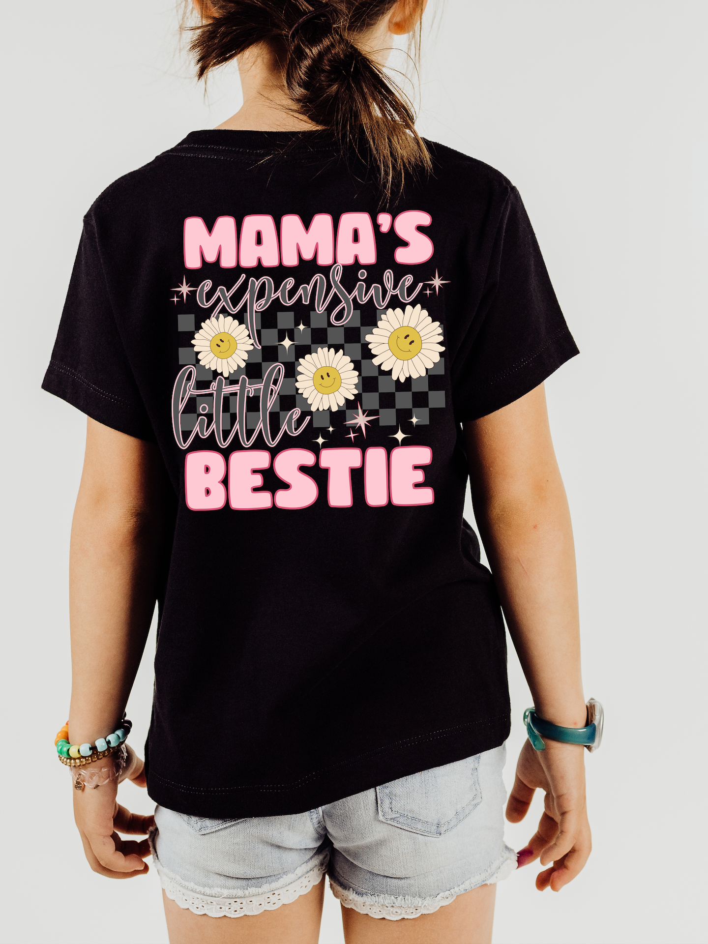 Mamas Expensive Little Bestie Bella Canvas Kids T-Shirt