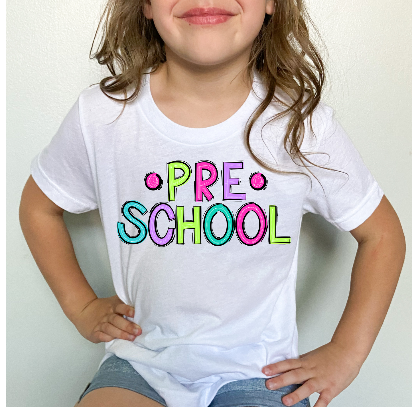 Neon Doodle Back To School Kids T-Shirt
