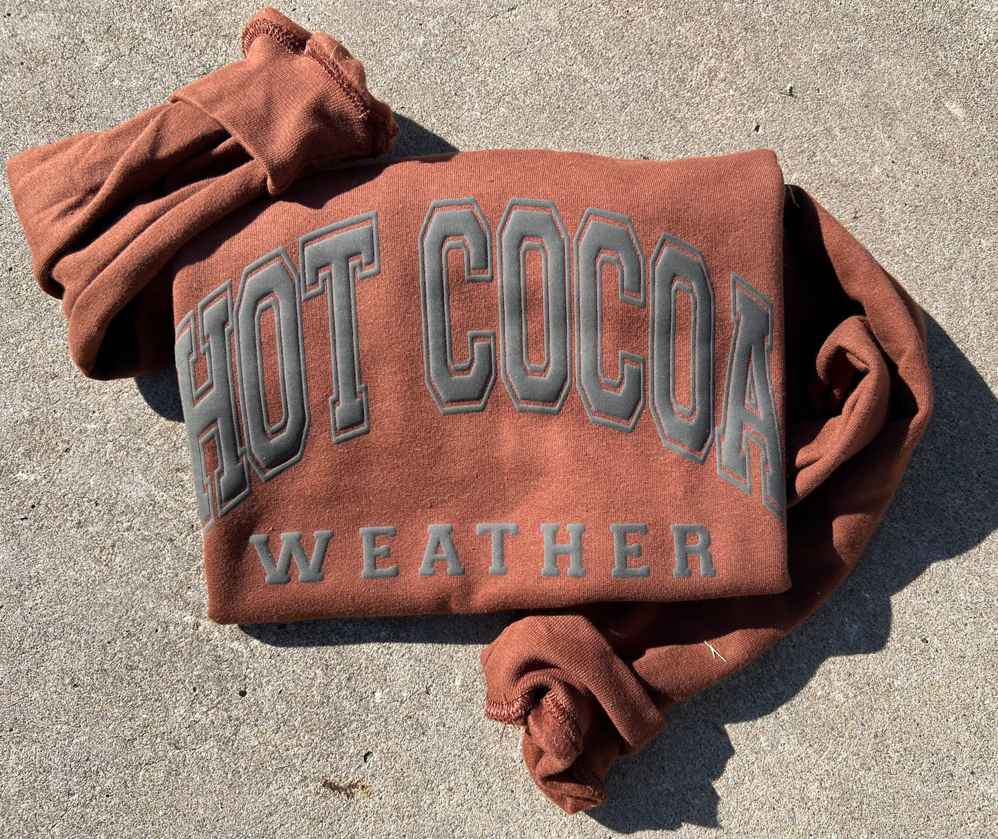 Christmas Hot Cocoa Weather PUFF Gildan Sweathshirt