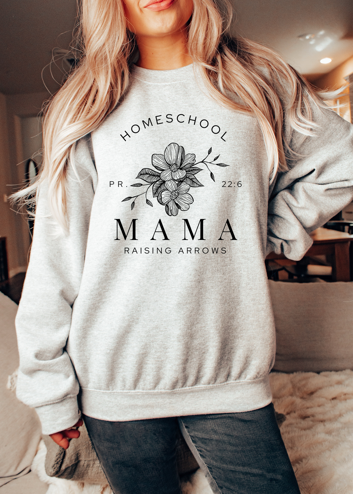 Homeschool Mama Raising Arrows Gildan Softstyle Sweatshirt or T-shirt