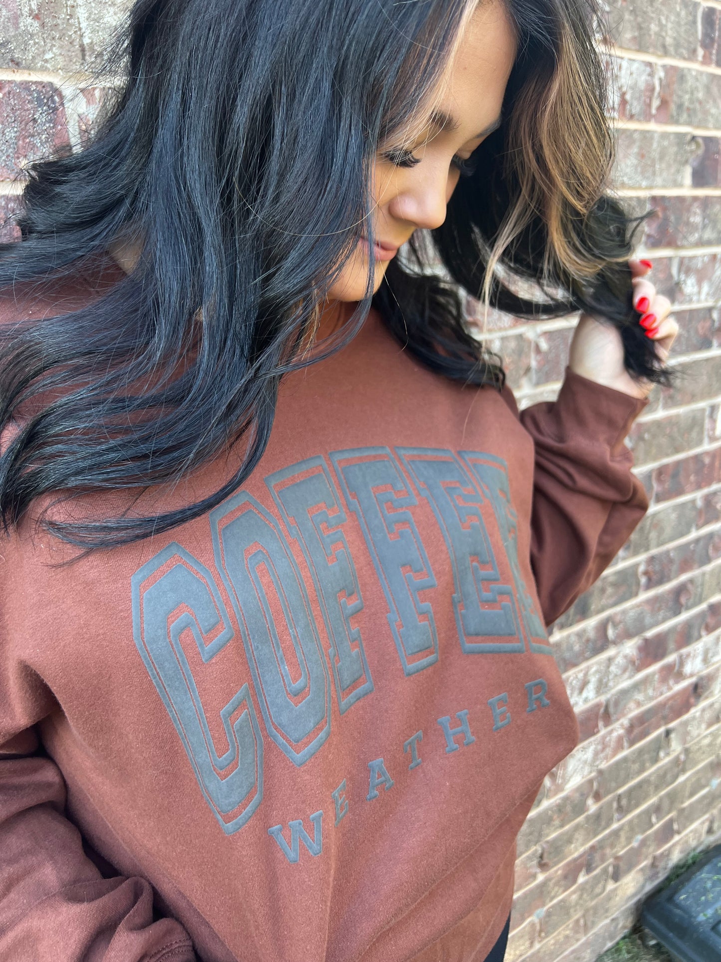 Coffee Weather PUFF  Sweatshirt