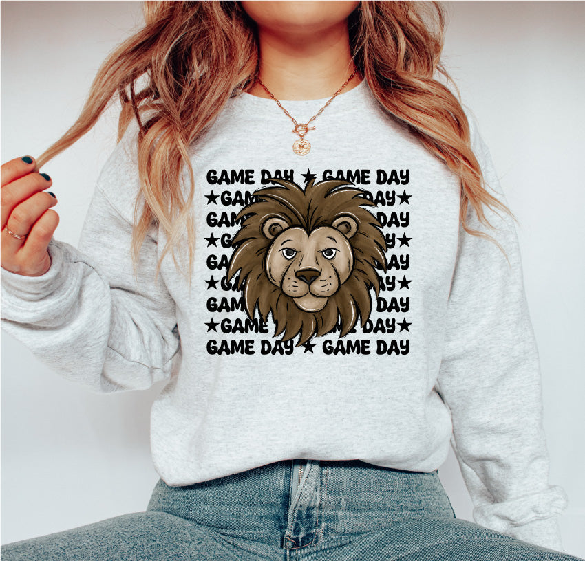 Game Day Lions Gildan Softstyle Sweatshirt or T-shirt