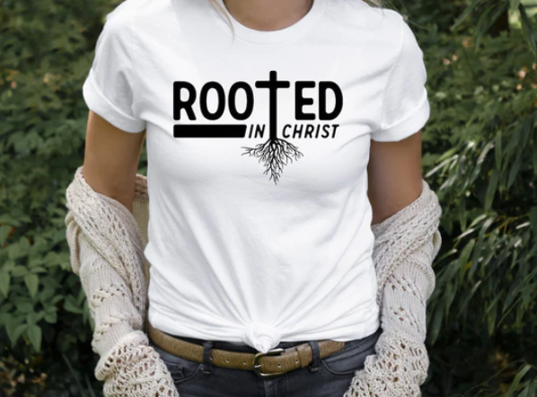 Rooted In Christ Bella Canvas T-shirt
