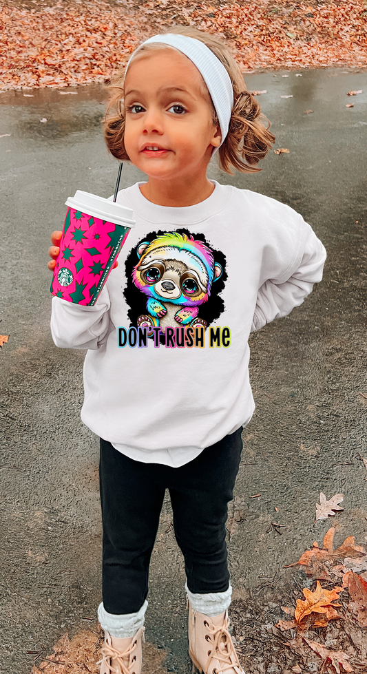 Dont Rush Me Panda Bear Bella Canvas Kids T-Shirt