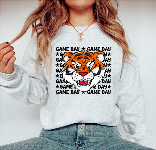 Game Day Tigers Gildan Softstyle Sweatshirt or T-shirt