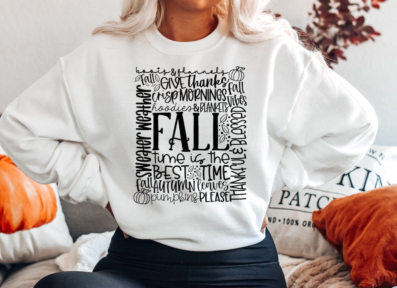 Fall Typography Gildan Heavy Blend Sweatshirt