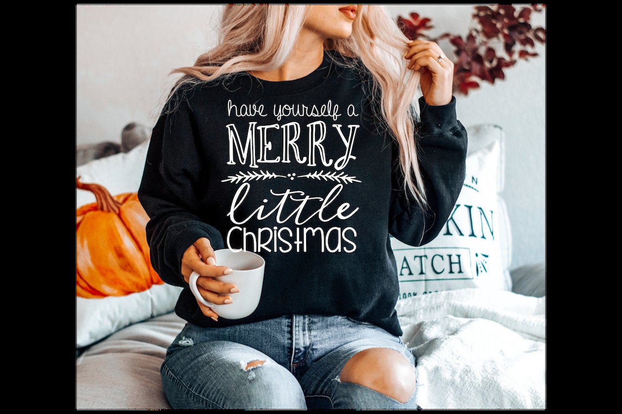 Have Yourself a Merry Little Christmas Gildan Heavy Blend Sweatshirt
