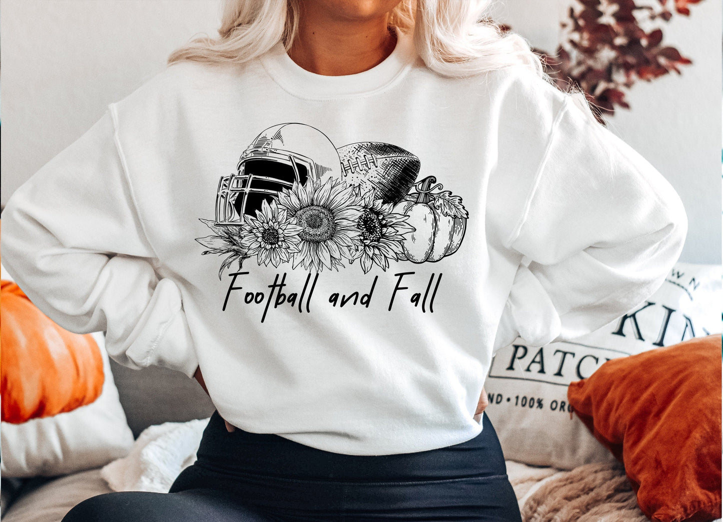 Football and Fall  Heavy Blend Sweatshirt