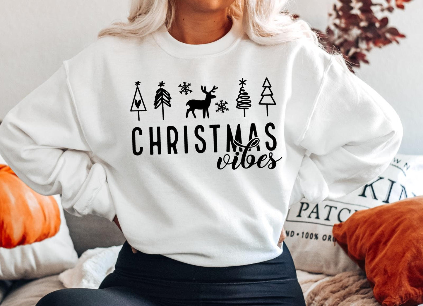 Christmas Vibes Gildan Heavy Blend Sweatshirt