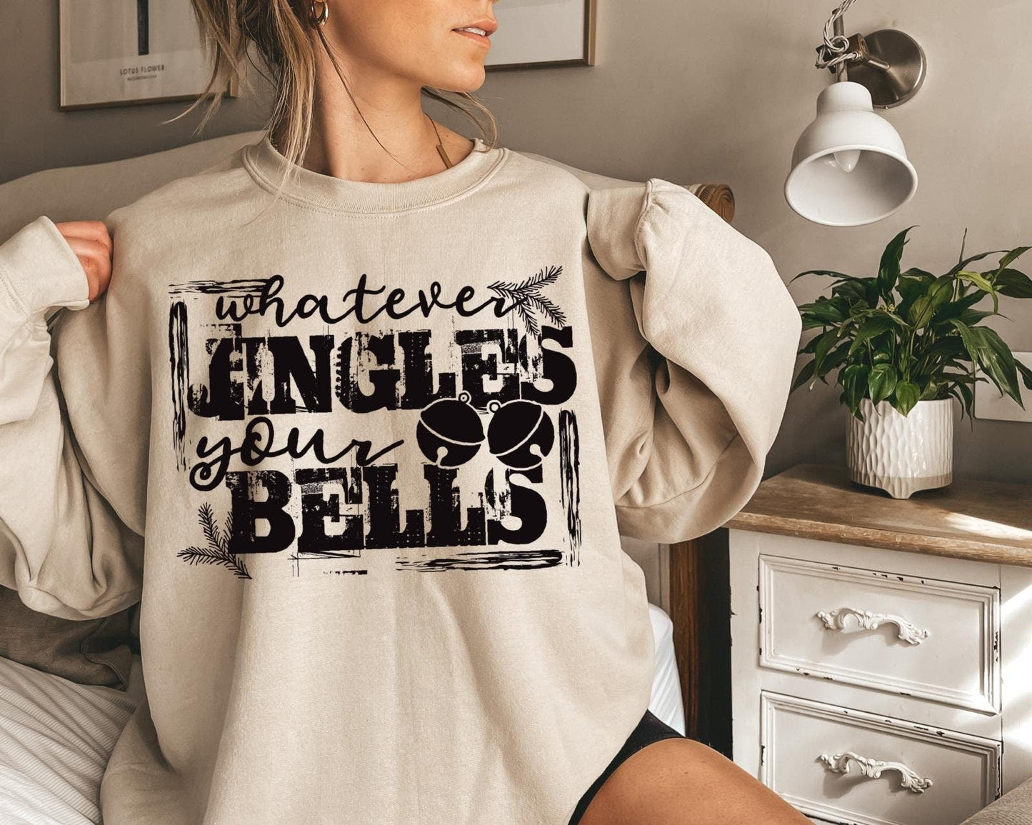 Whatever Jingles Your Bells Christmas  Gildan Heavy Blend Sweatshirt