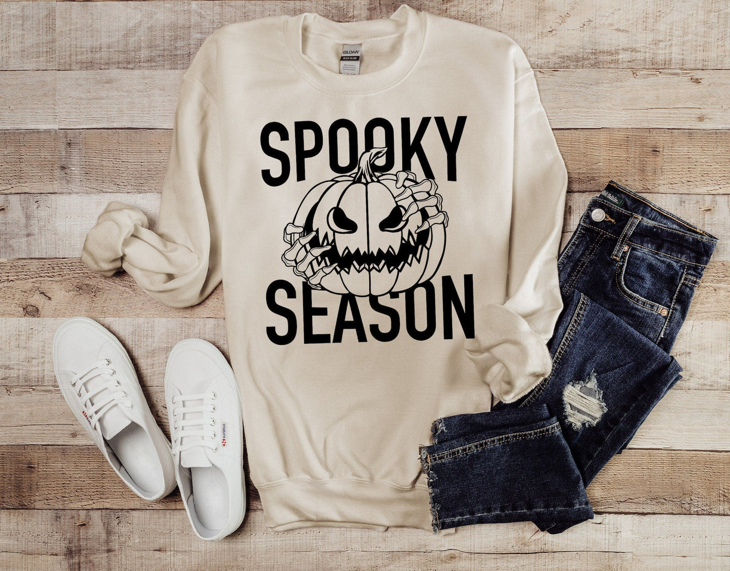 Spooky Season Pumpkin Gildan Heavy Blend Sweatshirt