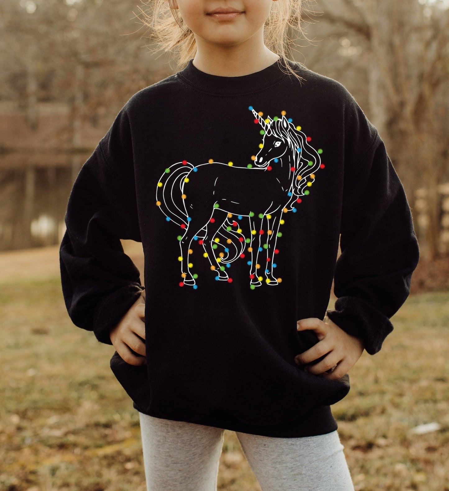 Christmas Unicorn Gildan Heavy Blend Sweatshirt