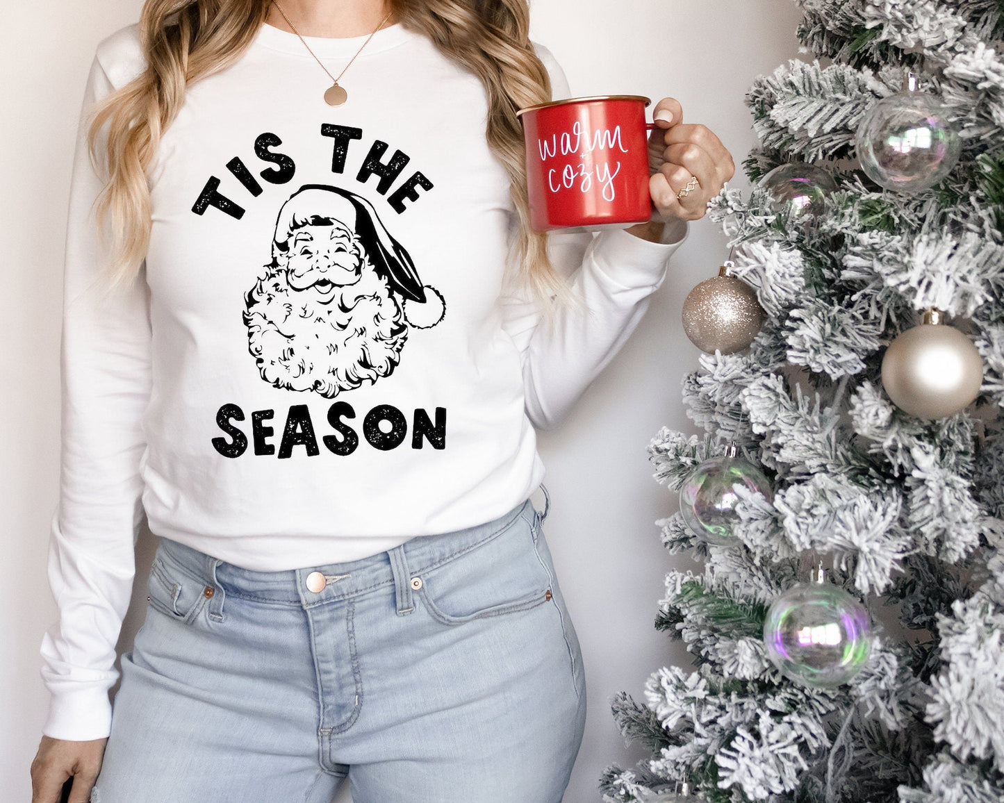 Tis The Season Santa Christmas Gildan Heavy Blend Sweatshirt