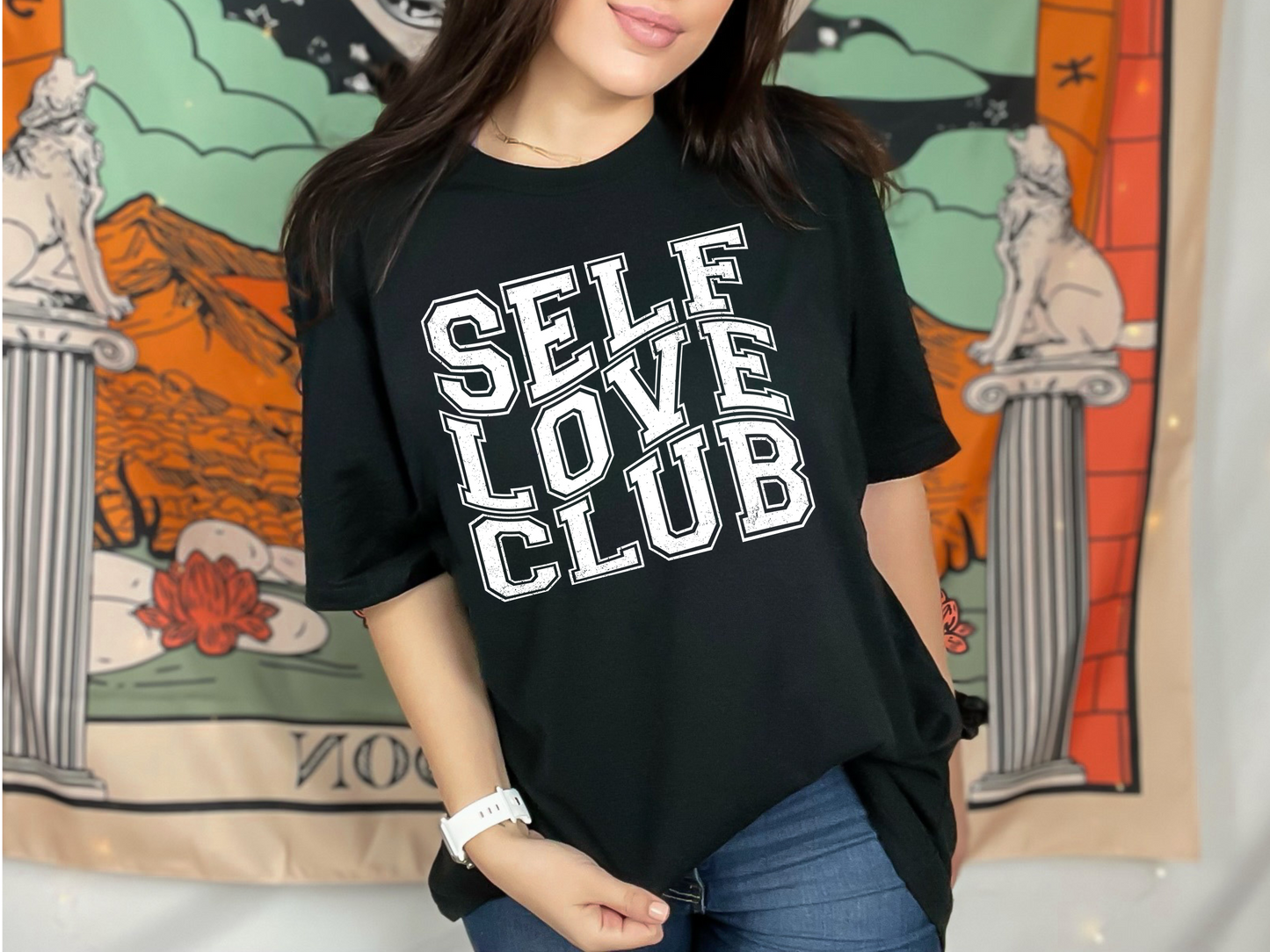 Self Love Club Distressed Bella Canvas T-shirt